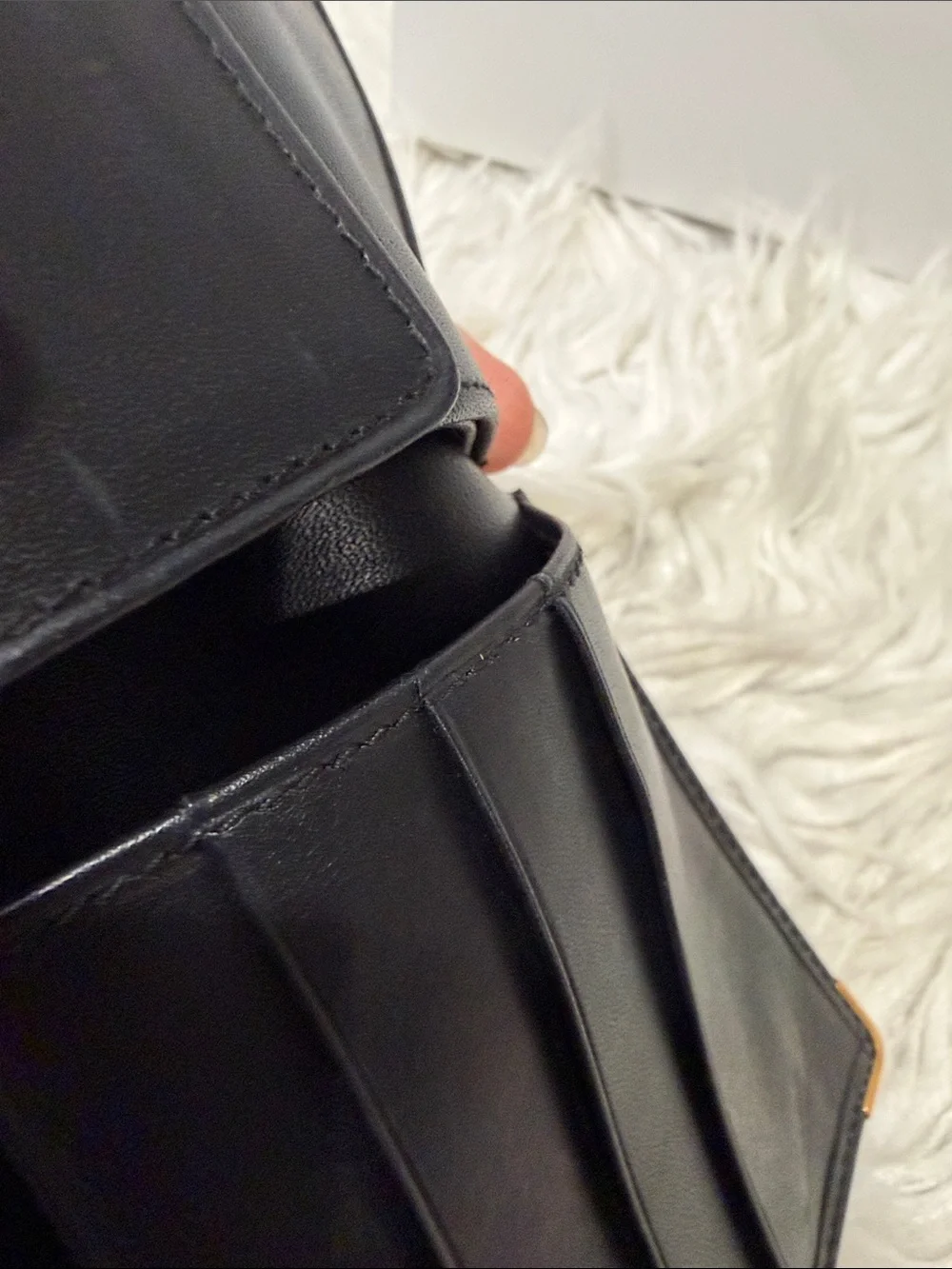 DUNHILL Black Leather Bifold Wallet with Gold Accents